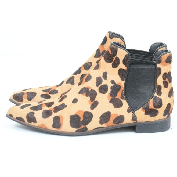 Cole Haan Hara Women's Real Fur Jaguar Print Haircalf Boots Booties 7.5 - Picture 4 of 7